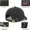 Breast Cancer Gifts for Woman, Breast Cancer Awareness Accessories, Chemo Adjustable Cotton Embroidered Pink Ribbon Baseball Cap, Adjustable Size: Hat circumference 22-24"/56-61cm, height 4.72"/12cm, brim 2.75"/7cm