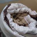 WONGS BEDDING Comforter Queen Size, Brown 7 Pieces Comforter for Queen Bed Striped Bed in a Bag Soft Bedding Comforter Set for All Season(90"×90")