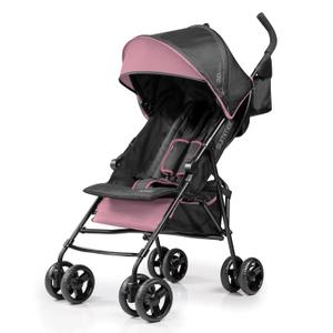 Summer by Ingenuity 3D Mini Convenience Stroller  Lightweight Stroller with Compact Fold, Multi-Position Recline, Canopy with Pop Out Sun Visor and More  Umbrella Stroller for Travel, Pink