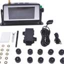RV TPMS Tire Pressure Monitoring System - Monitor + 10 Anti-Thief Sensors + Booster EEZ-RV-TPMS10B EEZTire-TPMS10ATCB (0-210 PSI -4~185)