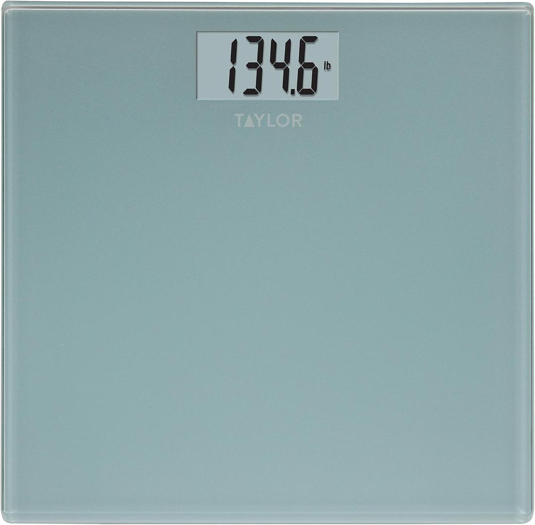 Taylor Digital Bathroom Scale, Bath Scale for Body Weight, Large Readout Display and Instant-on Auto Zero Technology, 400 lb. Capacity, Blue