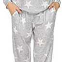 Ekouaer Womens Jogger Pajama Sets Long Sleeve Sleepwear Round Neck Nightwear Soft Pjs Lounge Sets with Pockets, S