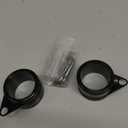 2pcs Aluminum Alloy Flag Pole Rings with 360 Rotating Anti-Wrap Design, Adjustable for 0.5 to 1 Inch Flagpoles, Rustproof Outdoor Flag Holder Accessory, Black