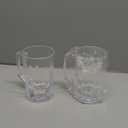 Mifoci 10 Pcs Plastic Beer Mug with Handles 16 oz Acrylic Beer Stein Bulk Oktoberfest Clear Glasses Drinking Cups for Bar Cocktail Juice Alcohol Soda Party, Dishwasher Safe