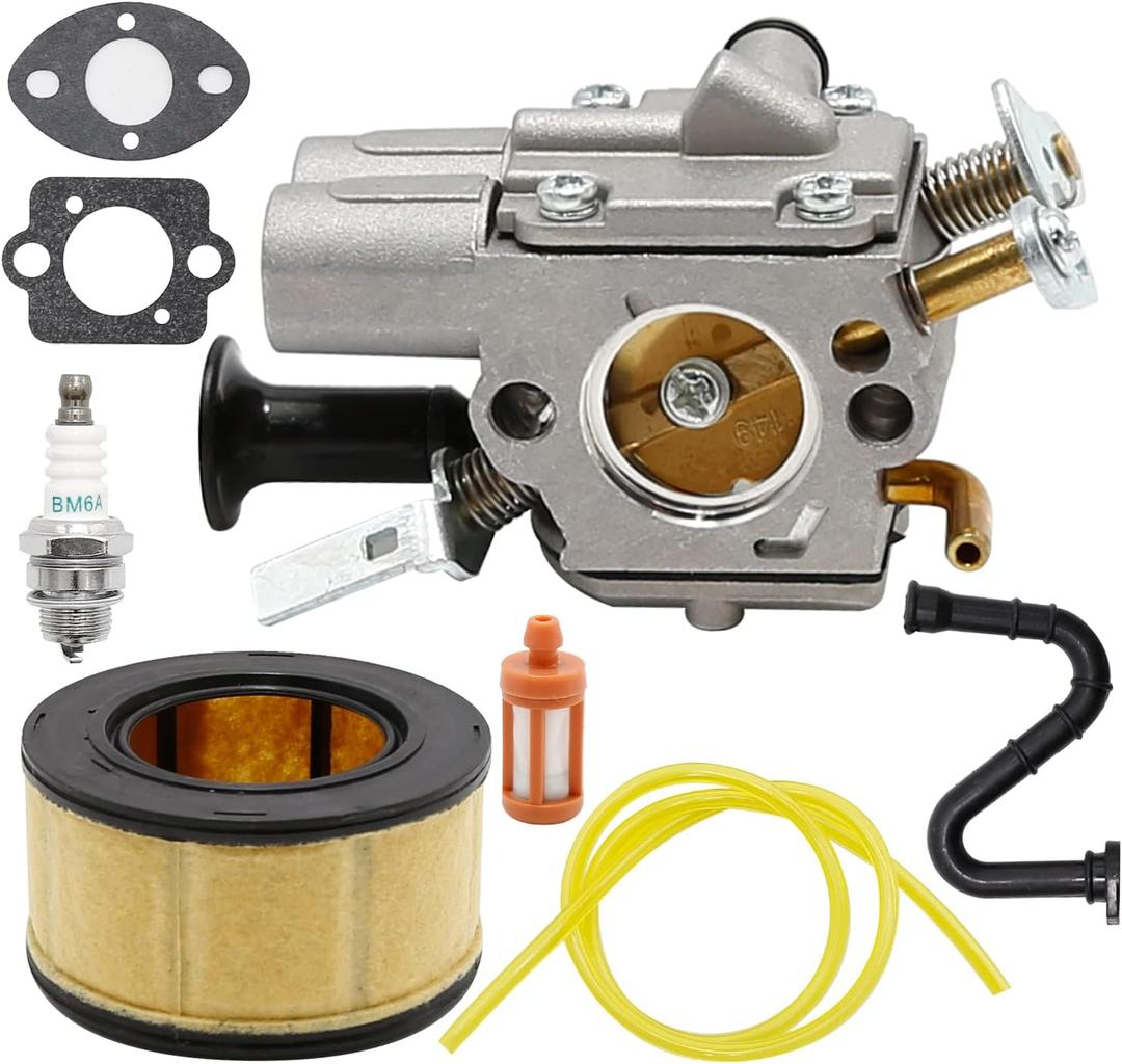 Carburetor Carb + Air Filter Replacement for Stihl MS291 MS261 MS271C MS291C Chainsaw Replacement for Zama Carb C1Q-S252 with Tune Up Maintenance Service Gaskets Kit
