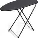 Duwee 13"35" Ironing Board Small with Heat Resistant Cover,Folding Compact Ironing Board,Light Weight,Easy to Storage,Black