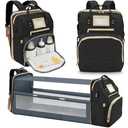 6 in 1 Diaper Bag Backpack with Pad Shower Gifts Travel Bags for Registry Search Boys Girls Bags Newborn Essentials Accessories Stuff Unisex Dad Mom Men's