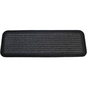 HomeRoots 10" X 30" Gray Synthetic Fiber Striped Outdoor Door Mat Pack of 5