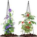Lalahoni 2 Pack Garden Trellis for Climbing Plants Outdoor Indoor, 67inch Tall Obelisk Rose Trellis Climbing Plants Support Vine Vegetable Pea Bean Cucumber Trellis for Garden Raised Bed, Lightweight