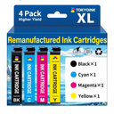 TOKYOINK 822XL Ink Cartridges Combo Pack Remanufactured Replacement for Epson 822 Ink Cartridge T822XL for Workforce Pro WF-3820 WF-3823 WF-4820 WF-4830 WF-4833 WF-4834 Printers Ink (4 Pack)