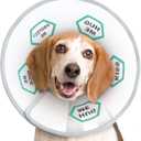 Supet Dog Cone Collar After Surgery to Stop Licking: Adjustable Recovery Elizabeth Collar Alternative for Large Medium Small Dogs, Plastic Pet Head Neck Cone (L) (L(Neck: 14.0~17.5"), Green)