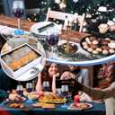 4 Pcs Winter Snowflake Theme Party Stemmed Wine Glasses Hand Painted Drinking Cup Wine Glasses Gifts for Birthday Theme Holiday Party Supplies