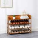 latifolia Bamboo Shoe Rack, 4-Tier Shoe Rack Organizer for Entryway, Living Room(Brown, 31.4''L), 4 Tier-31.50''L
