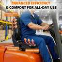 Universal Forklift seat, Tractor Seat with 160 Adjustable Backrest & Slides& Micro Switch, High-Density Foam, Industrial Grade Steel Frame,Waterproof PVC for Mowers, Backhoe, Excavators, Skid Steers
