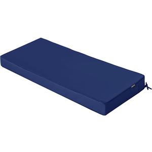 Comcaver Outdoor Bench Cushions 45 x 18 Inch Thick Waterproof Porch Swing Cushions with Tie Patio Furniture Chair Cushion Bench Pad 5 Year Color Fastness Backyard Seat Pads Navy