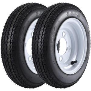 4.80-8 4.80x8 480-8 4.80-8 Trailer Tires with 8 in Rims, 4 Lug on 4 in, Load Range C, 6PR