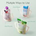 Momcozy Baby Pouch Holder No Squeeze, Baby Food & Juice Box Holder, Mess-Free, Easy Grip for Self-Feeding, BPA-Free & DEHP-Free, Must-Have for Babies, Pink