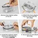 2 x Cup Accessories Set Compatible with Stanley H2.0 & Protour 30oz 40oz, Carrier with Strap & Protective Boot, Handle Shoulder Cross Carrying Strap for Women Men (Yellow, Fit Stanleyy 40oz)