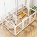 Clear Acrylic Dog Playpen Transparent Dog Playpen Indoor, Easy Assemble Clear Pet Pen for Puppy Bunny Cat Pig, Sturdy & Easy Cleaning Plastic Dog Puppy Fence