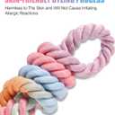 Dog Leash 6 FT Handmade Braided Cotton Rope Leashes for Small Medium and Large Dogs, New Golden Heavy Duty Metal Clasp, Colorful Macaron