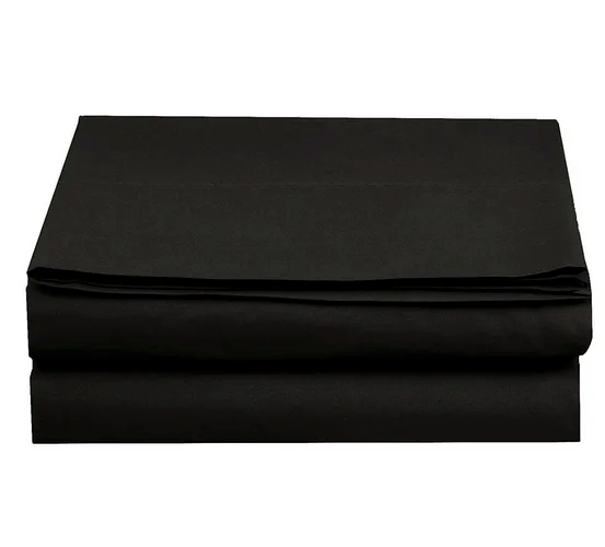 Flat Sheet - Set of 2  Flat Sheet, Full Size, Black