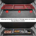 FengYu Under Seat Storage Box Compatible with 2015-2026 Ford F-150 F150 SuperCrew Cab, 2017-2026 F-250/F-350/F-450/F-550 Super Duty,F-150 Rear Underseat Storage Truck Organizer Tool Box