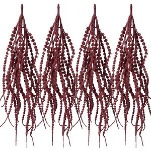 Suncalla 20 Pcs Burgundy 4 Pcs 35" Amaranthus Artificial Flowers