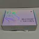 BLONDE UNICORN Platinum Blonde Wig 13x6 HD Lace Front Wig Long Straight Layered Synthetic Lace Front Wig Pre Plucked Glueless Wig for Women Daily Party Use 22IN (1036#)