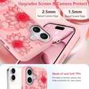 OOK Pink Case Design for iPhone 17 Case, Compatible with MagSafe, Cute Sunflower Floral Blooms Design Frosted Shockproof for Women Girls Magnetic Phone Cover - Pink Flower
