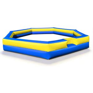 OZIS 20FT Inflatable Gaga Ball Pit with Gagaball, Portable Gagaball Court for Indoor/Outdoor Sports, Family Activities Easy to Setup (Blue&Yellow)
