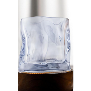 Set of 4 Stemless Wine Glasses,8oz Irregular Glass Cups for Whiskey, Scotch, Cocktails - Unique Glassware for Home, Bar, and Parties - Old Fashioned Glasses