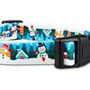 Limeloot Christmas Dog Collar, Adjustable Holiday Dog Collar in Winter Collar for Boy and Girl Dogs, Snowman, Medium