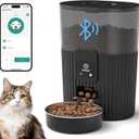 PAPIFEED Automatic Cat Feeder 3.5L/15 Cup 2.4G Bluetooth Pet Feeder for Dog Work with Alexa & Echo Timed Cat Food Dispenser for Remote Feeding with Stainless Steel Bowl up to 10 Meals Per Day with APP