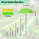 Plant Umbrella for Outdoor Plants 2/4 Pack, 35.43" Upgraded Large Plant Shade with Wind Rope & Stakes, 80% UV Block Waterproof Garden Shade for Potted Flowers Vegetables