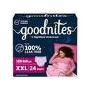 Goodnites Girls' Nighttime Underwear, Size XXL (120165 lbs), 24 Ct (2 Packs of 12),