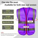 10 Pack Safety Vests, High Visibility Reflective Vest with 5 Pockets and Zipper for Men Women, Working Vest for Outdoor