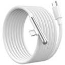 16FT USB C Cable Fast Charging 240W,Extra Long USB C to USB C Cable 16foot Type C Right Angle Charger Data Cord Braided for iPhone 17 16 Pro Max 15/iPad/MacBook Pro Air/Galaxy S26 S25 S24 Ultra,White