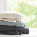 INK+IVY Bree Knit Throw Blanket for Bed, Sofa, and Couch, Lightweight, Breathable, Soft & Cozy Summer Blanket, King (108 in x 90 in), Aqua