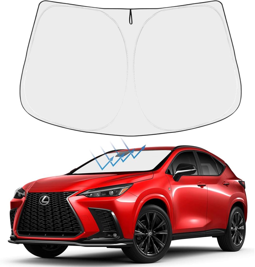 Proadsy Windshield Sunshade for 2022-2025 2026 Lexus NX NX250 NX350 NX350h NX450h+, Block Sun & UV Car Protector, Foldable Front Window Sun Shade Keep Car Cooler