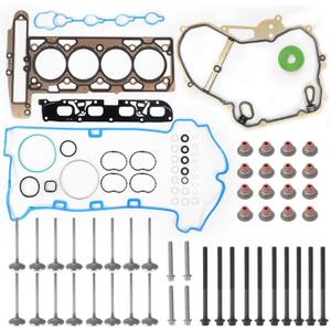 Head Gasket Set w/Intake & Exhaust Valves Kit for 2010-2017 Chevy Equinox/Captiva Sport/Malibu, for GMC Terrain, for Buick Lacrosse/Regal 2.4L HS26517PT