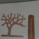 LEKAYIHU Wooden Jewelry Tree Necklace Holder,9 Inch Jewelry Stand Creative Ring Holder Necklace Suitable Ring Earrings Necklace Bracelet for living rooms, bathrooms,offices (TREE)