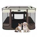 Paw Ballet Foldable Pet Kitten Playpen, Upgrade Waterproof Portable Dog Cat Playpen Kennel Tent for Small Cat Dog, Retractable Shade Cover with Carrying Case, Indoor Outdoor Use for Small Pet.