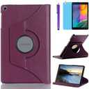 Case for Samsung Galaxy Tab A 8.0 inch 2019 (SM-T290 SM-T295 SM-T297) - 360 Degree Rotating Stand Case Full Protective Cover,with Stylus Pen,Screen Film (Purple)