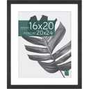MCS Studio Gallery 16x20 Poster Frame White Woodgrain, Vertical & Horizontal Wall Hanging Large Picture Frame for Photos, Posters & Art Prints 