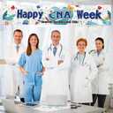 HOWAF 3 Pcs CNA Week Decorations Banner, Happy CNA Week Porch Sign and Yard Decorations, Thank You for All You Do Banners for Nurse Appreciation Gifts, Nursing Graduation & Retirement Party Supplies