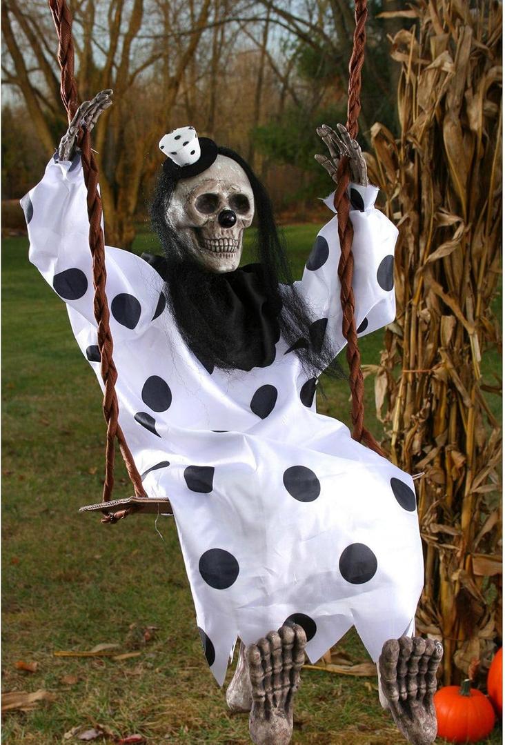 Swinging Dead Clown Hanging Prop