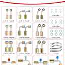 Air Conditioning AC Fitting Set Straight 90 Degree 45 Degree 42pcs, 5/8" #8, 3/4" #10, 7/8" #12