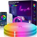RGB Neon Strip 3 m, 24 V Neon LED Strip, Silicone Light Band, Flexible with App/Remote Control, IP67 Waterproof Music Synchronisation Strip for Home Decoration Lighting (5 m)
