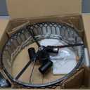 16" Black Crystal Ceiling Light, 3-Light Modern Semi Flush Mount Ceiling Light Fixture, Round Crystal Chandelier for Dining Room Bedroom Living Room Kitchen Hallway, E26 Sockets