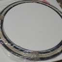 Vercraft Nautical Coastal Mirror 24 Wall Decor with Rope Wrapped Trim and Hanging Loop Round Circle Nursery Mirror Nautical Boho Rustic Decorative for Living Room, Bedroom Blue and White